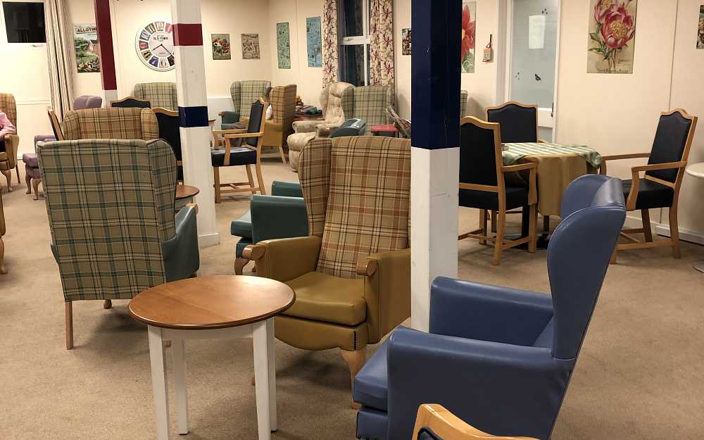 seating area at Thornfield Care Home 