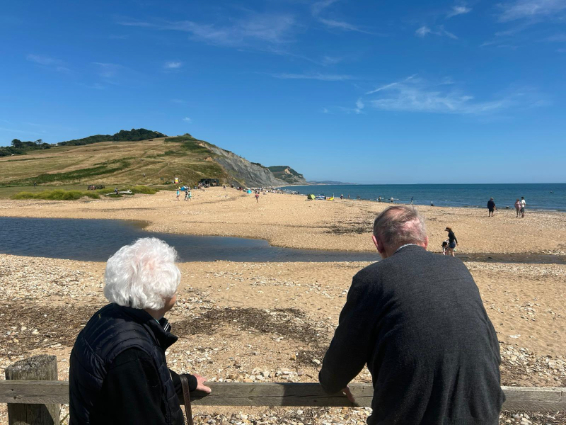 Residents enjoying a trip to the beach